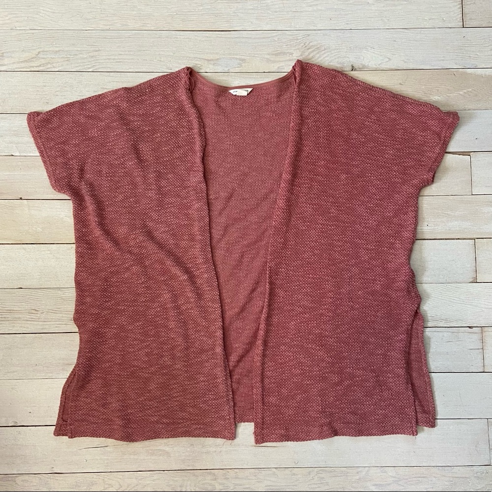 Aeropostale/shirt sleeve cover up sweater/pink/size large